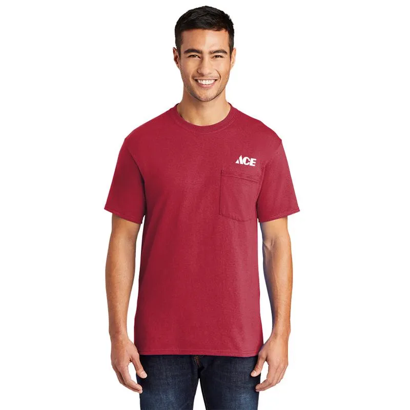 Artcraft S Sizes Unisex Short Sleeve Red Pocket T-Shirt