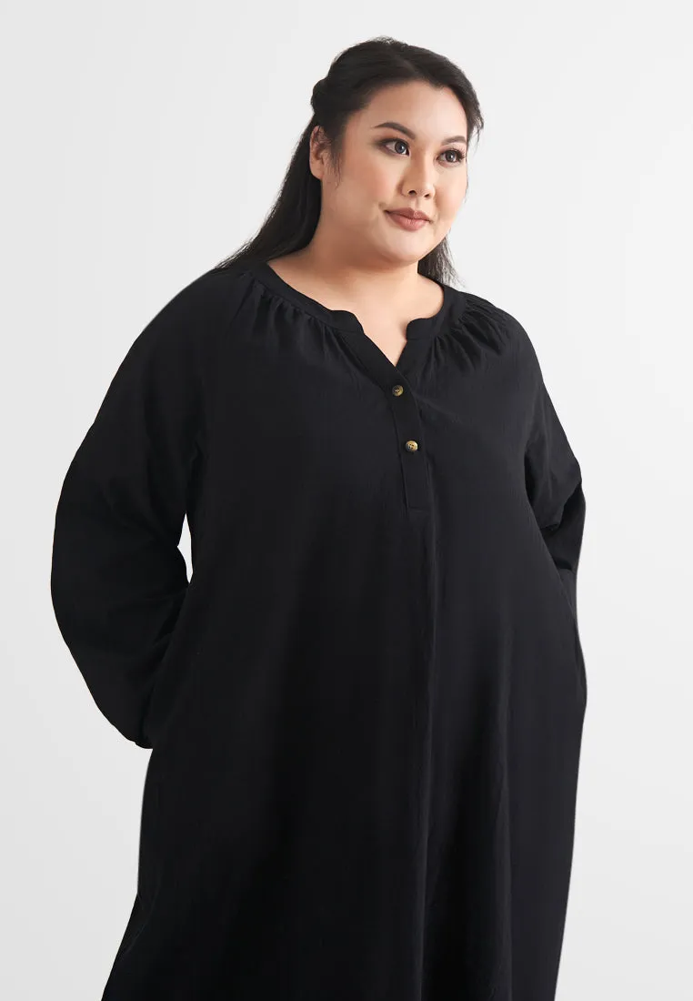 Bebas ZEN Effortless Stand Collar Tunic Dress