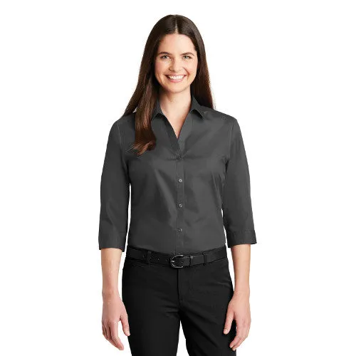 Book Dr. Port Authority® Ladies 3/4-Sleeve Carefree Poplin Shirt LW102