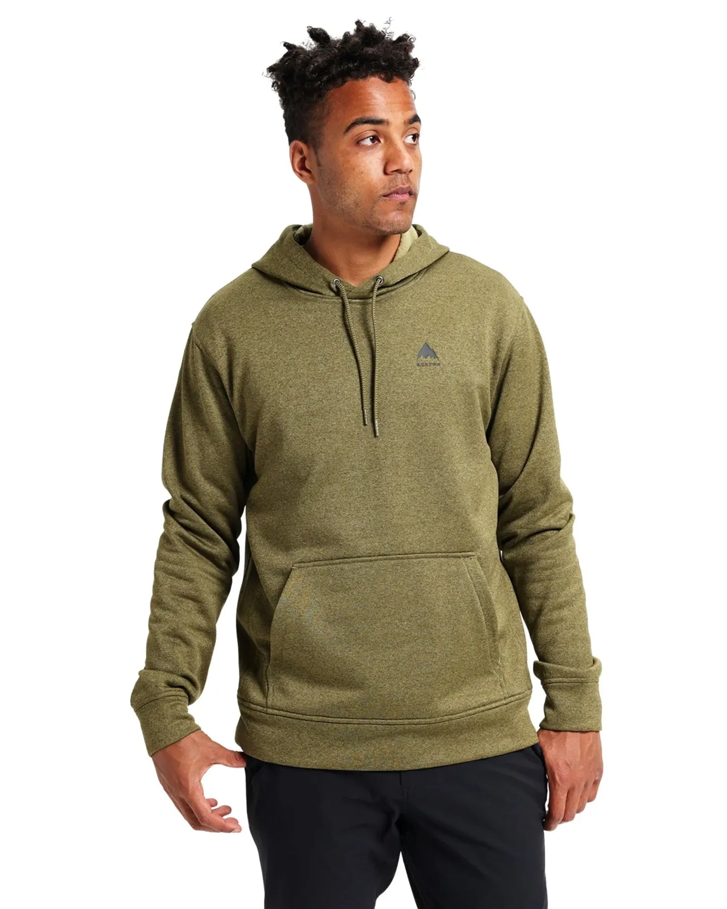 Burton Men's Oak Pullover Hoodie - Martini Olive Heather