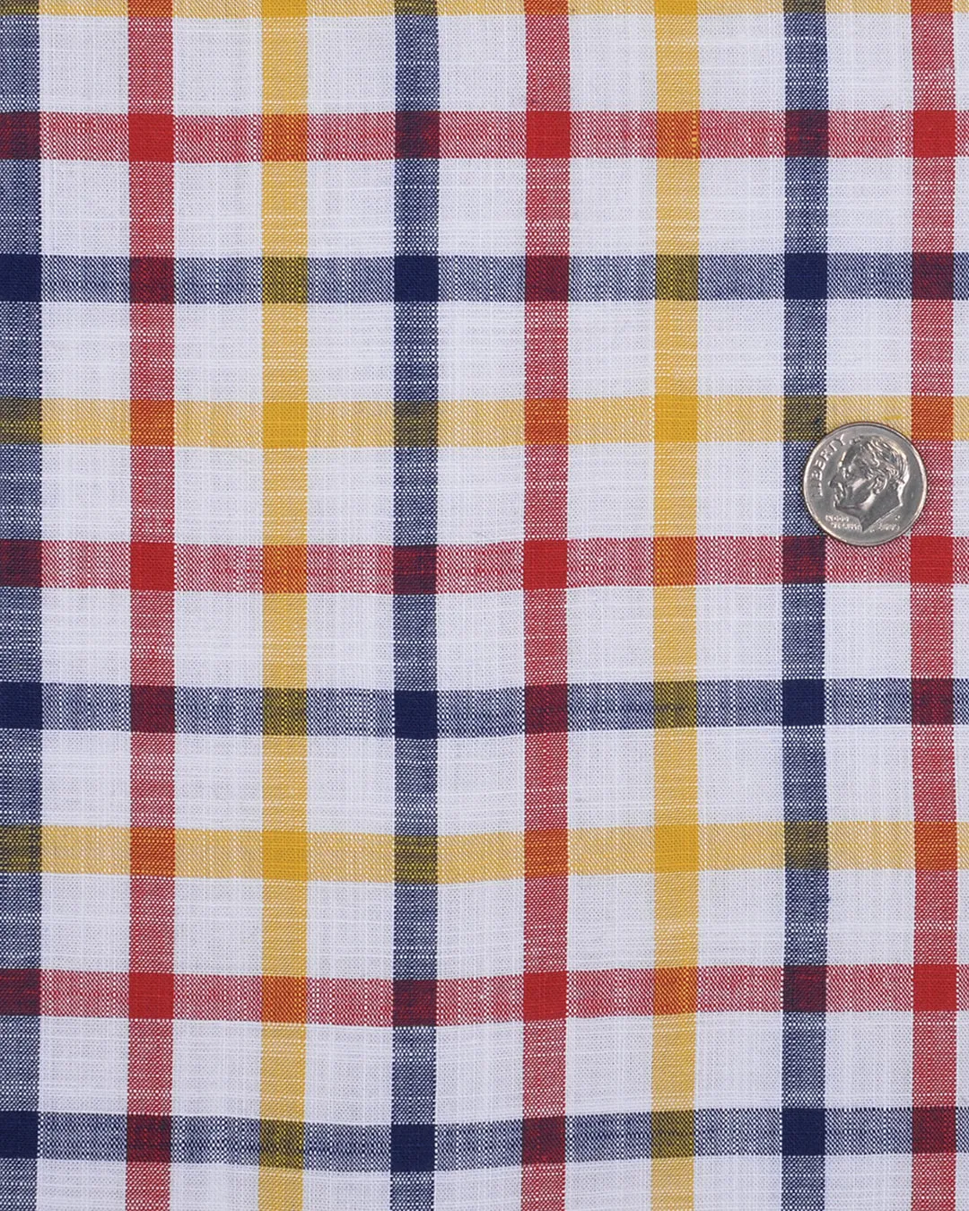 Checks: Red Navy Yellow Tattersall Chambray