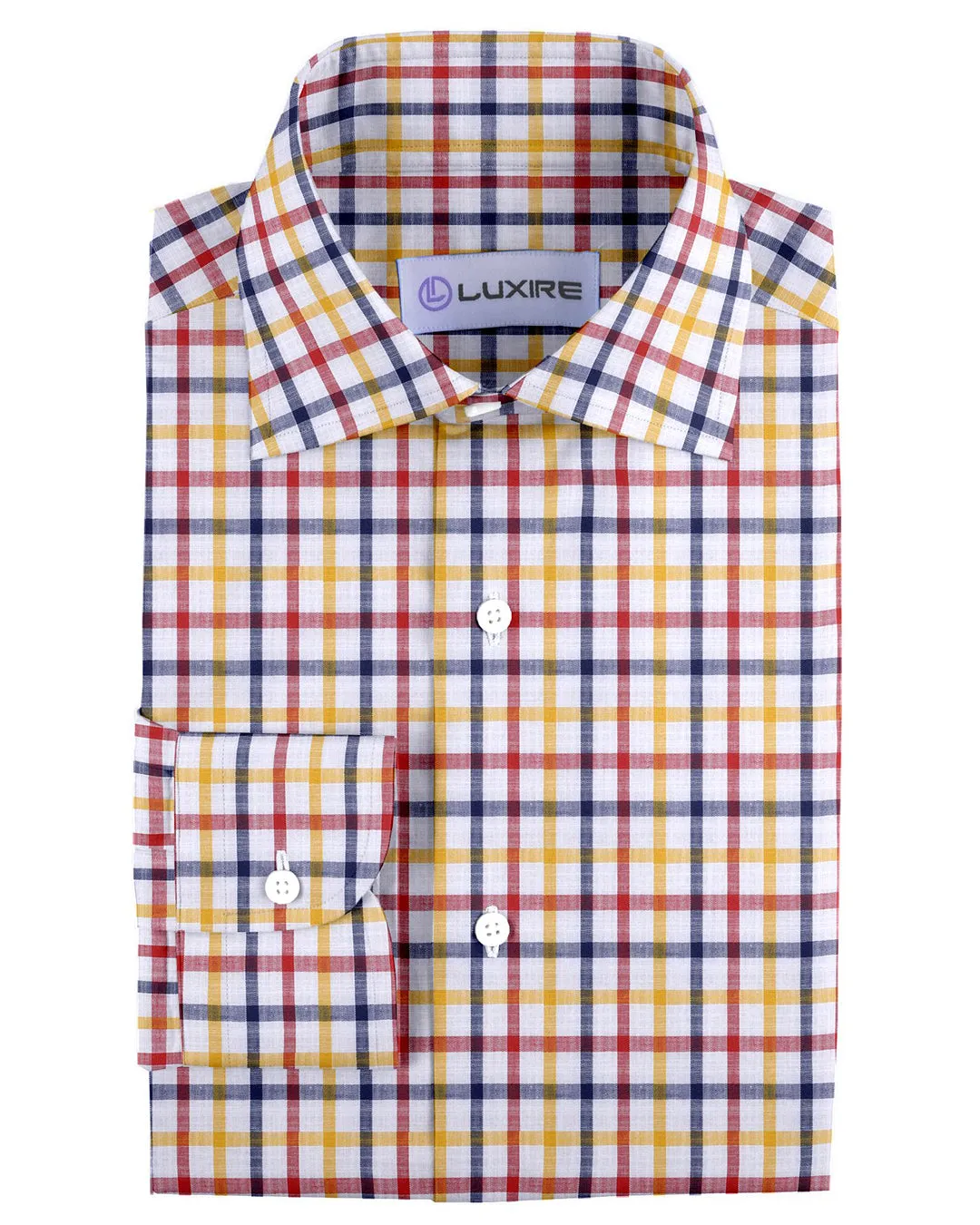 Checks: Red Navy Yellow Tattersall Chambray