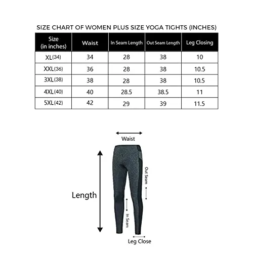 CHKOKKO Women's Regular Fit Polyester Tight (AZPLSSPWMTIGHTS01SELFPURPLE5XL_Purple_5XL)