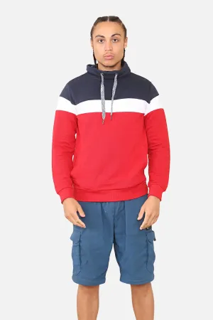 Color Block Pullover Fleece Hoodies for Men