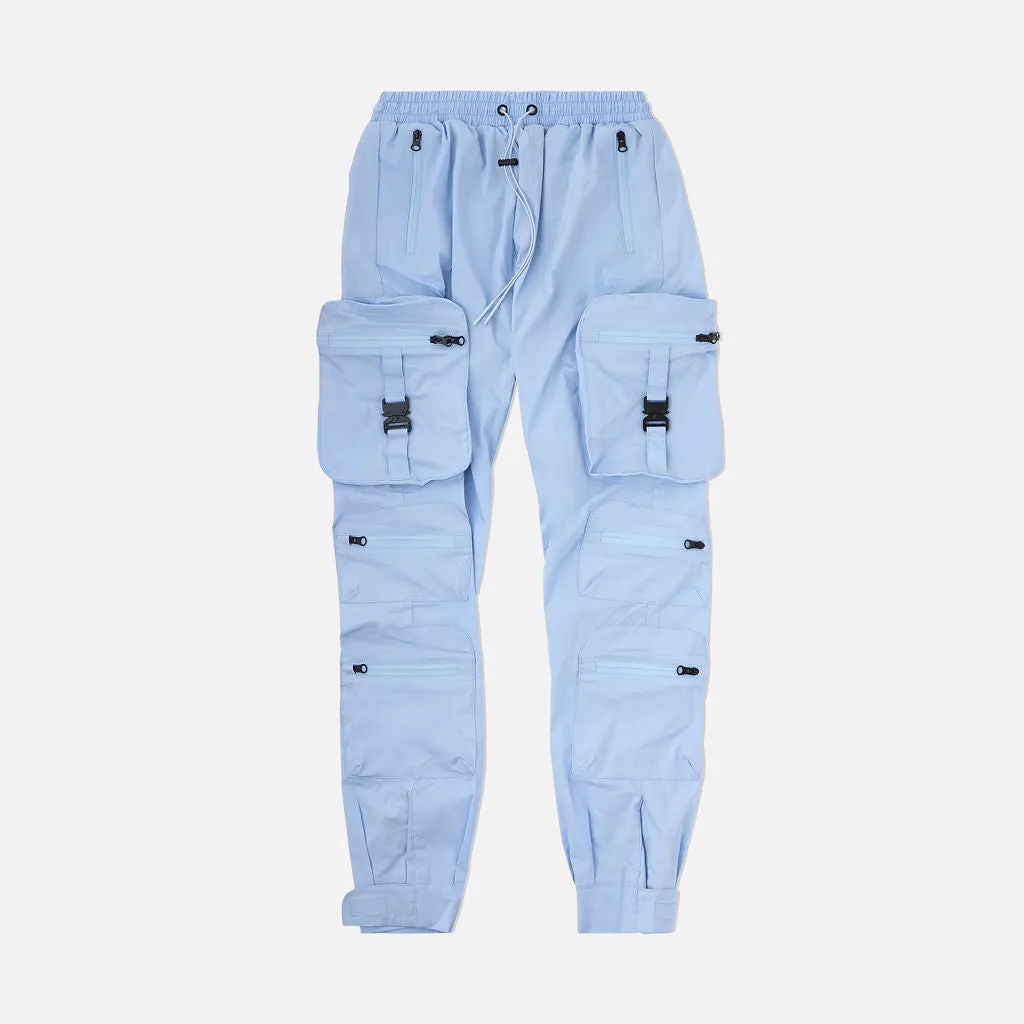 Combat Nylon Joggers Baby Blue