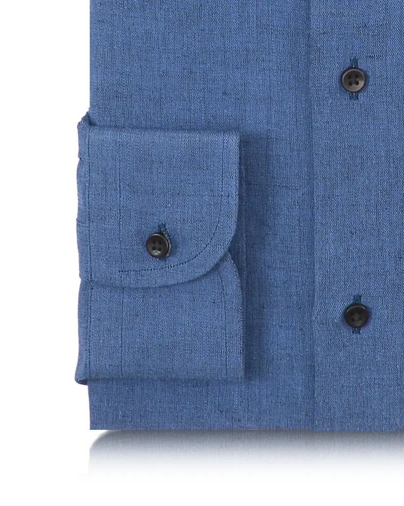 Cotton Linen: Plain Dark Blue Chambray