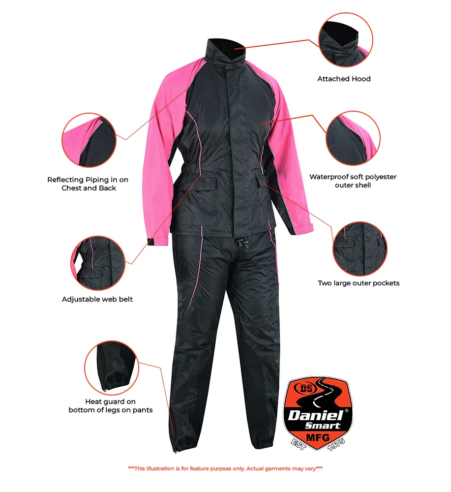 DS598PK Women's Rain Suit (Hot Pink)