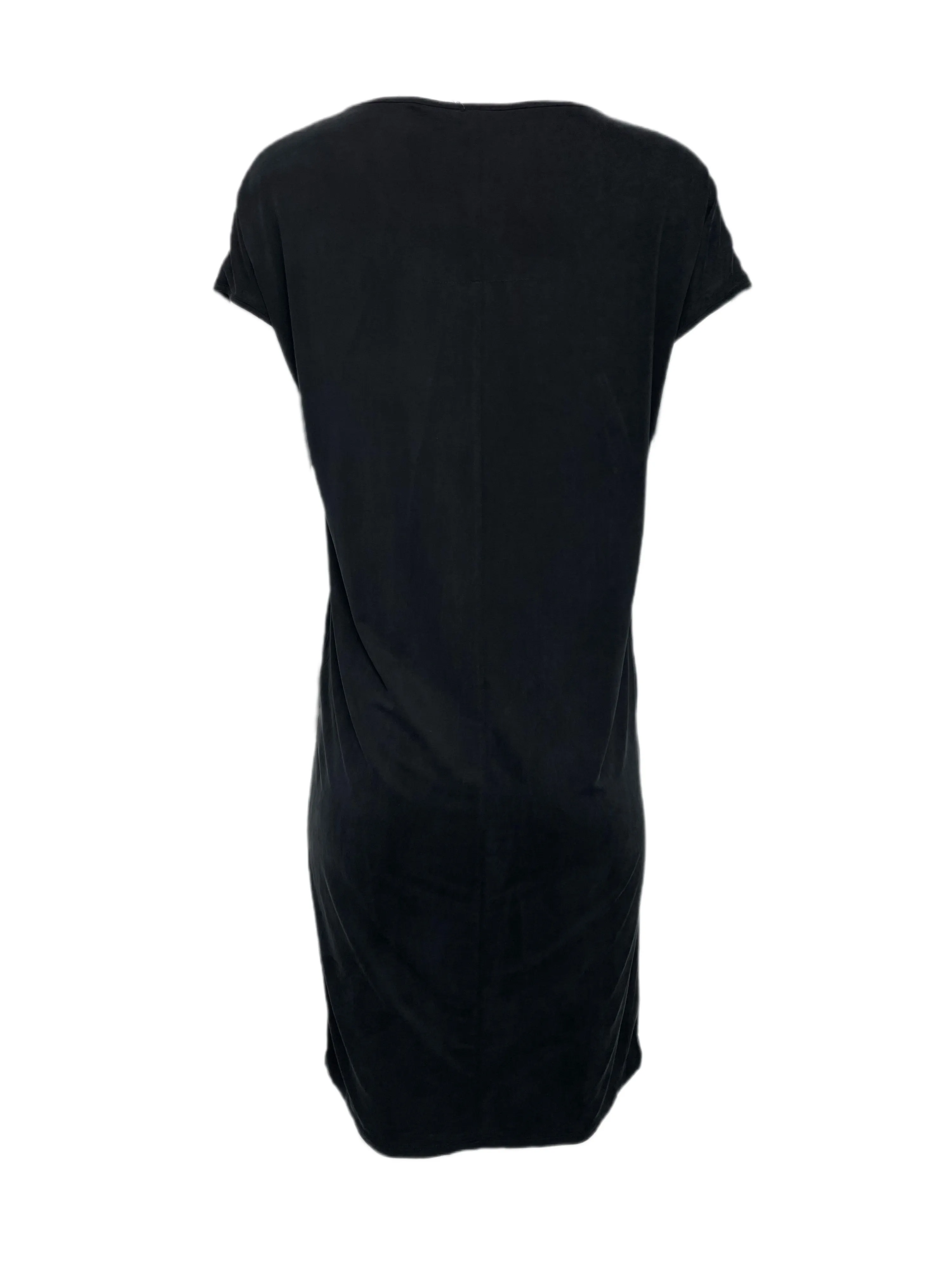 ECRU Women's Black Suede Cupro Lightweight Dress #6027 S NWT