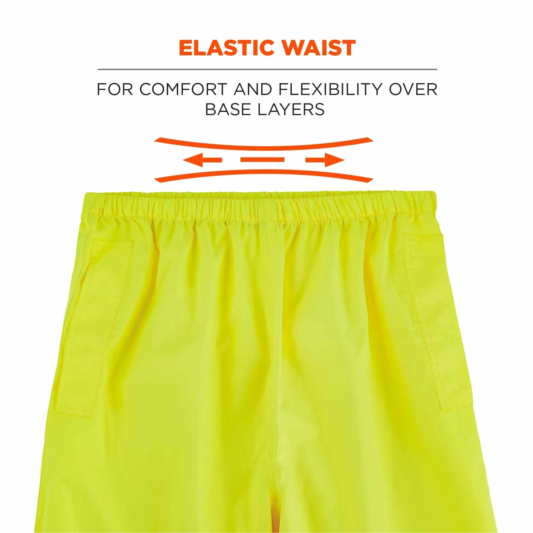 Ergodyne 25347 8916 3XL Lime Class E Lightweight Hi-Vis Rain Pants