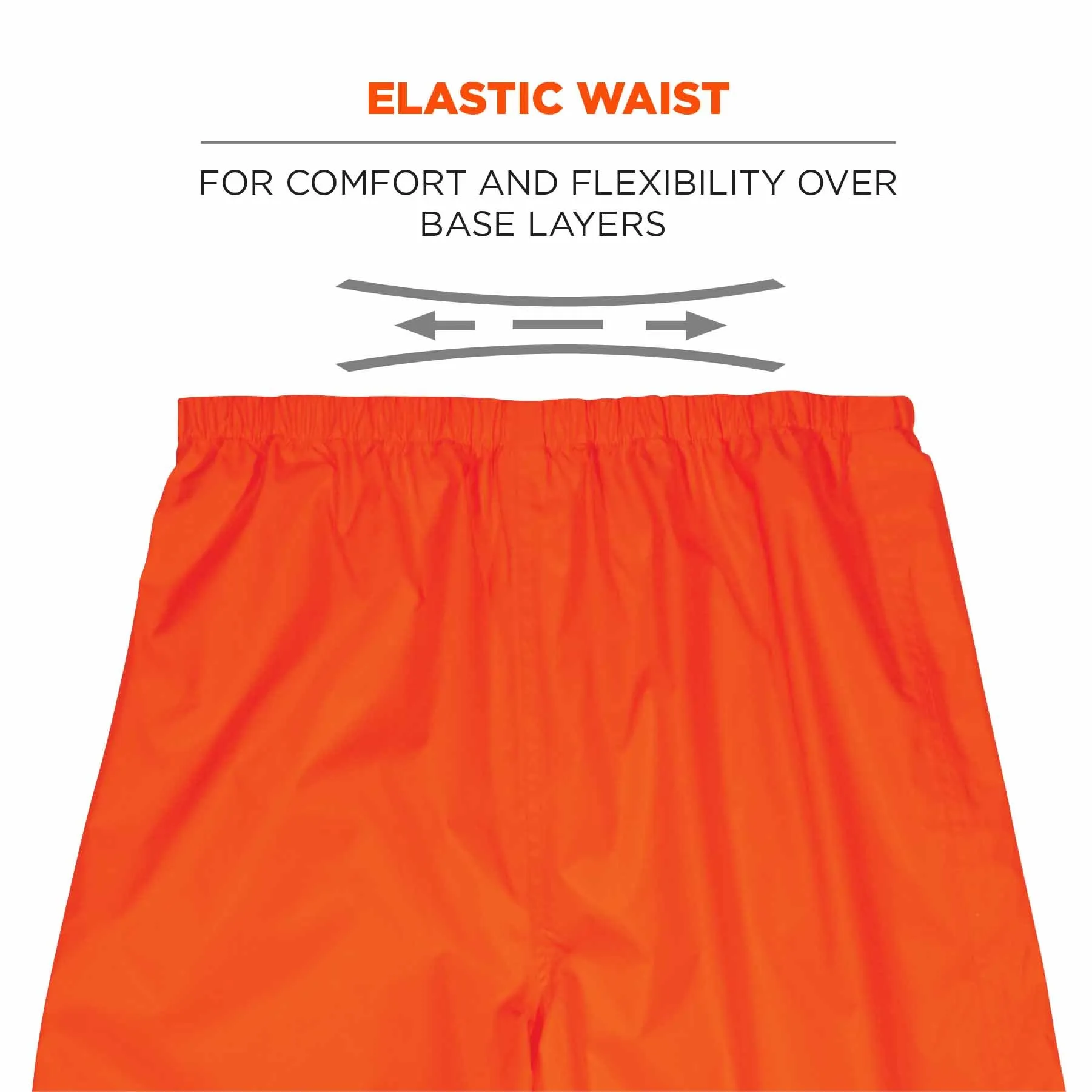 Ergodyne 25449 8916 5XL Orange Class E Lightweight Hi-Vis Rain Pants