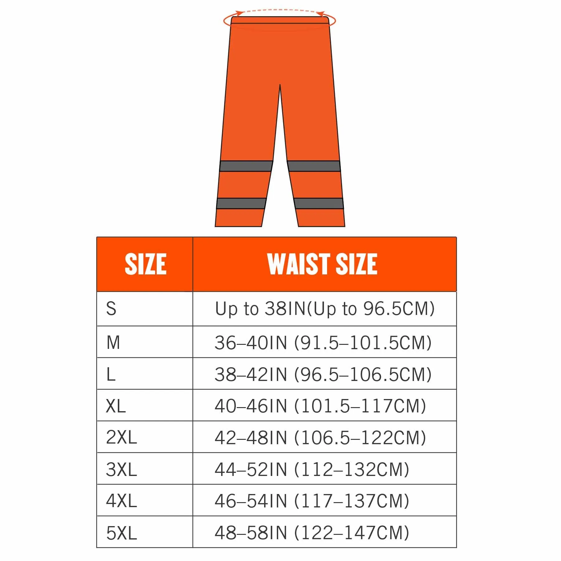 Ergodyne 25449 8916 5XL Orange Class E Lightweight Hi-Vis Rain Pants