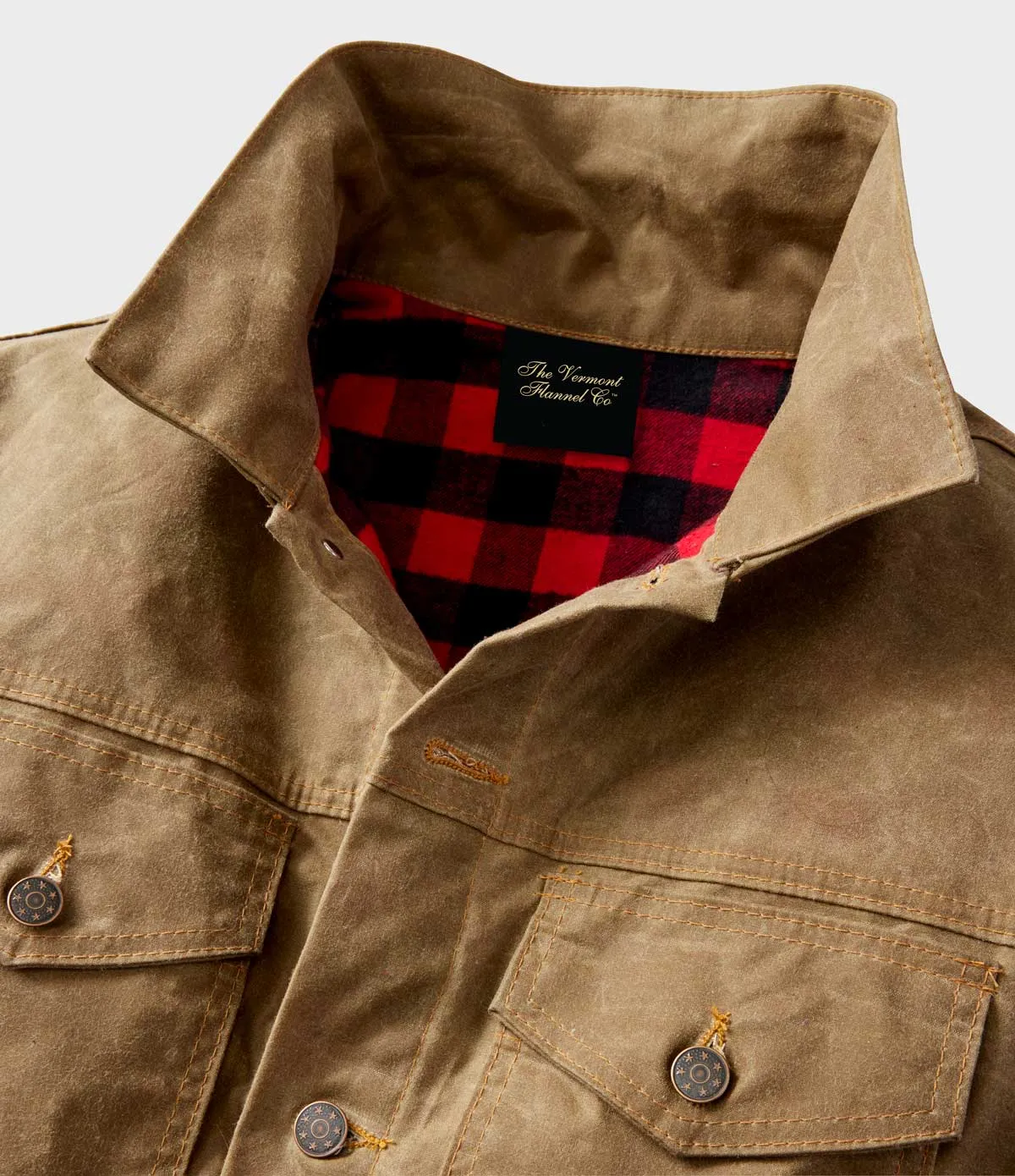 Field Tan '91 Flannel Lined Waxed Canvas Jacket