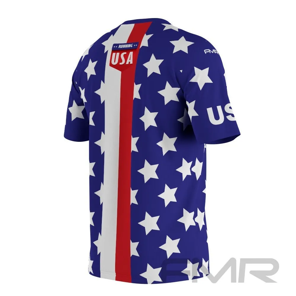 FMR American Flag Men's Technical Short Sleeve Running Shirt