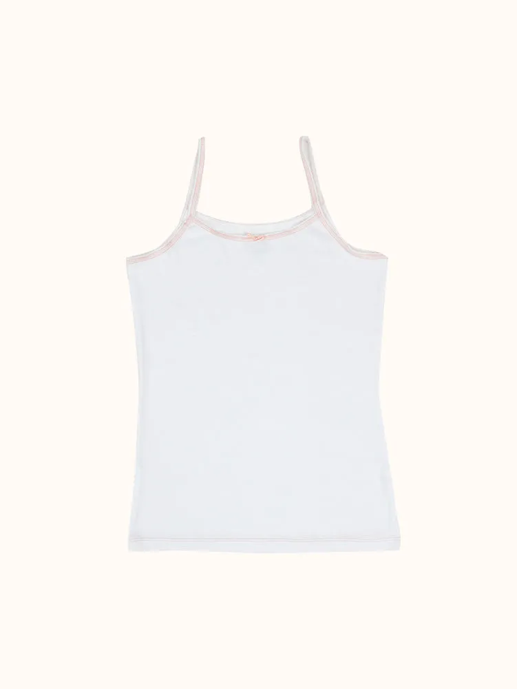 Girls' Cotton Camisole (3 Pack) - White