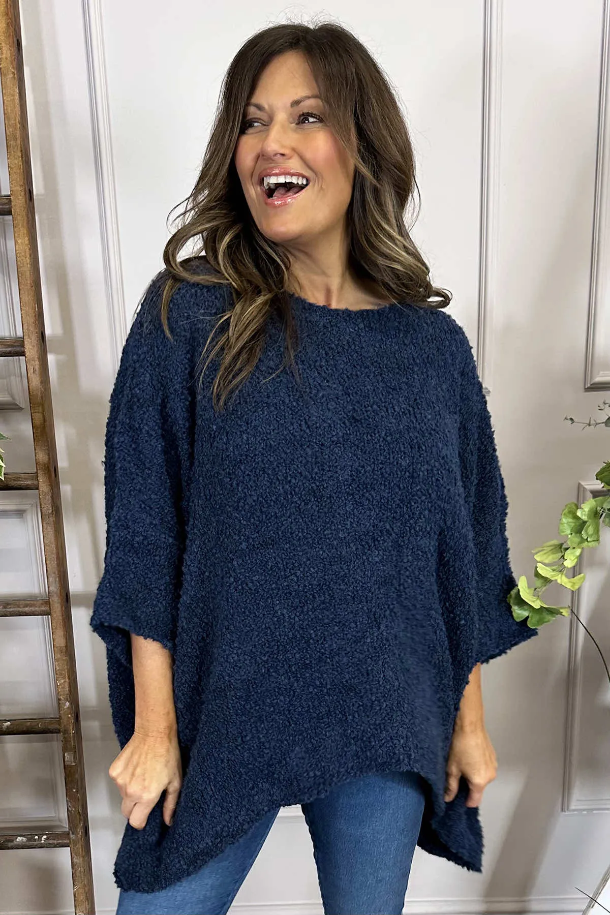 Grace Boucle Jumper Navy