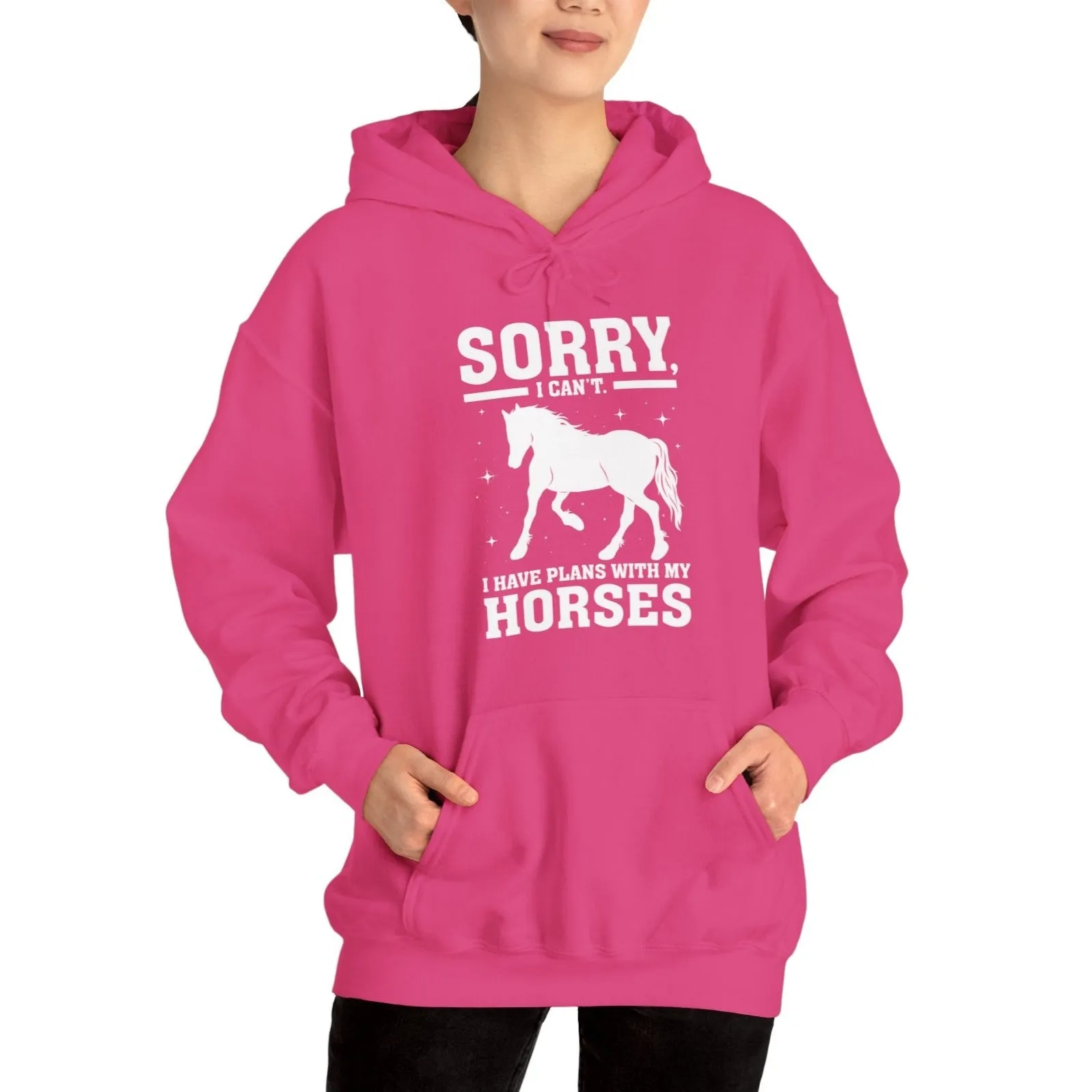 Horse Lover Hoodie 🥶 Sorry I can't - 🐴 I have plans [So cozy when it's cold out]