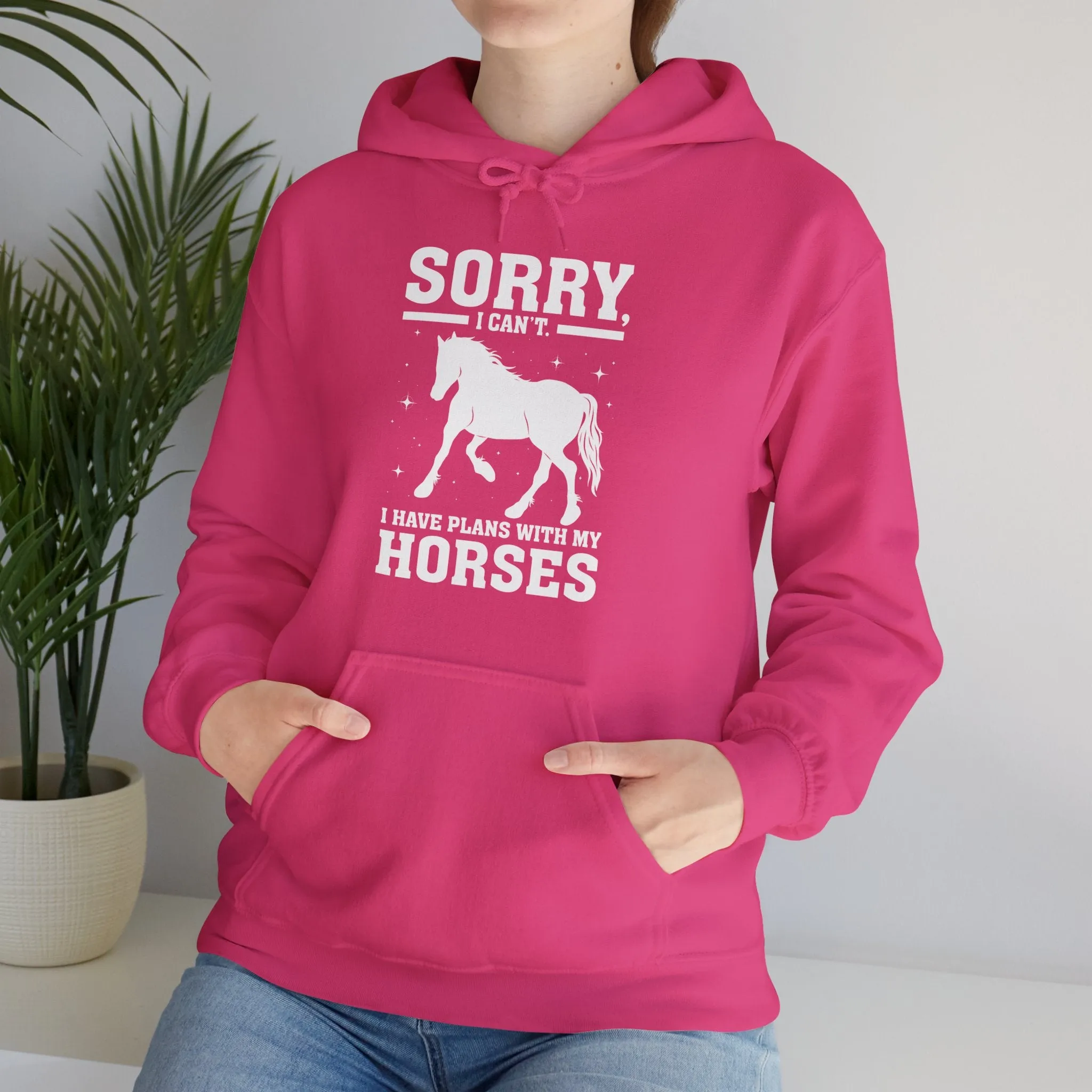 Horse Lover Hoodie 🥶 Sorry I can't - 🐴 I have plans [So cozy when it's cold out]