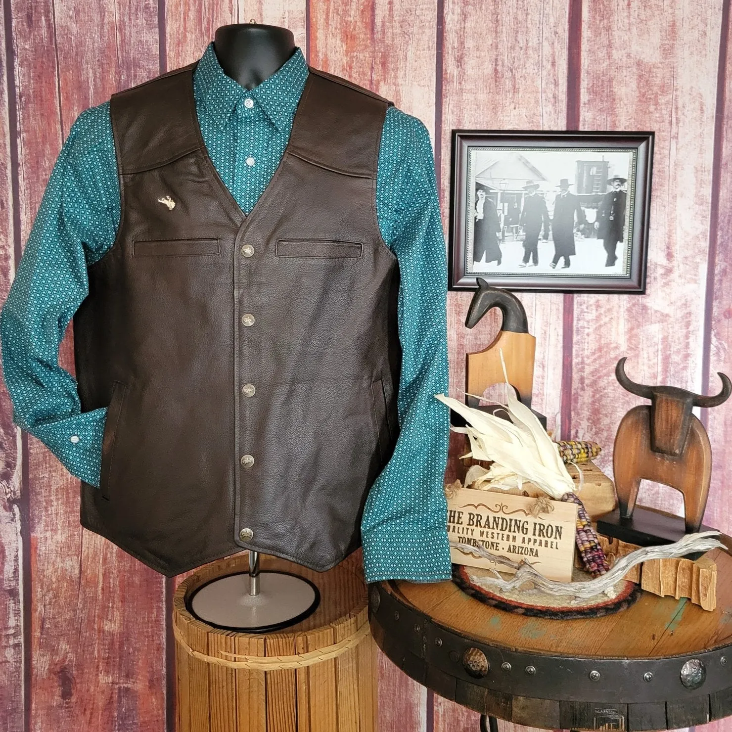 Men’s Conceal Carry Vest the “Drover”  by Wyoming Traders VDB