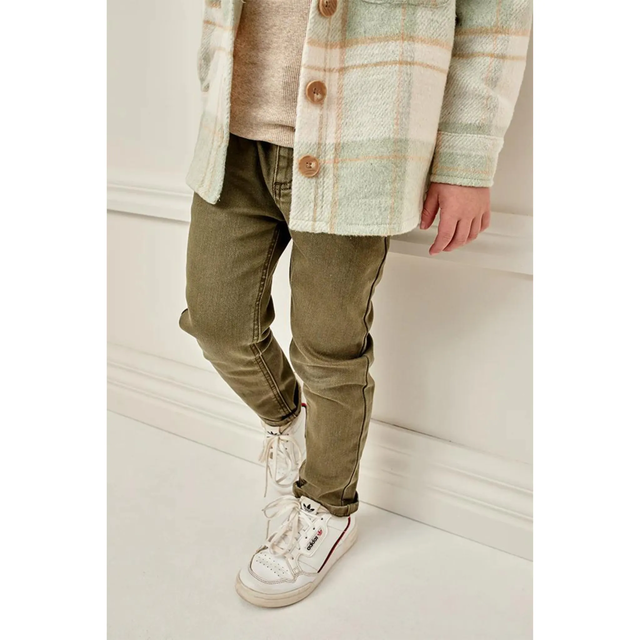 Milky Soft Green Check Overshirt