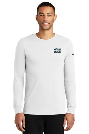 Nike Dri-FIT Long Sleeve Custom Tees, White