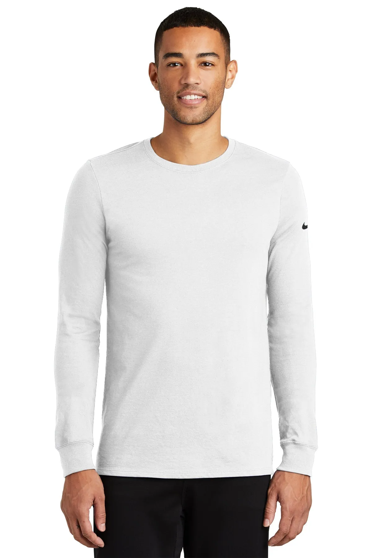 Nike Dri-FIT Long Sleeve Custom Tees, White