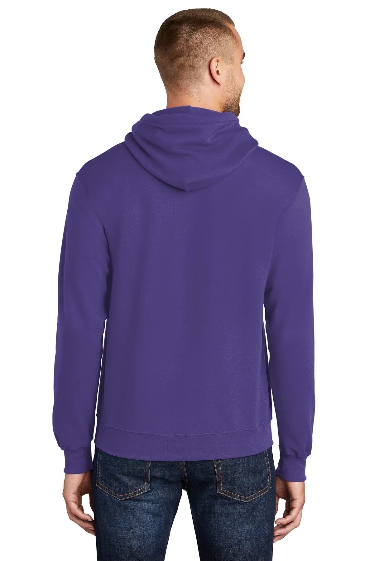 Port & Company Core Fleece Branded Hoodies, Purple