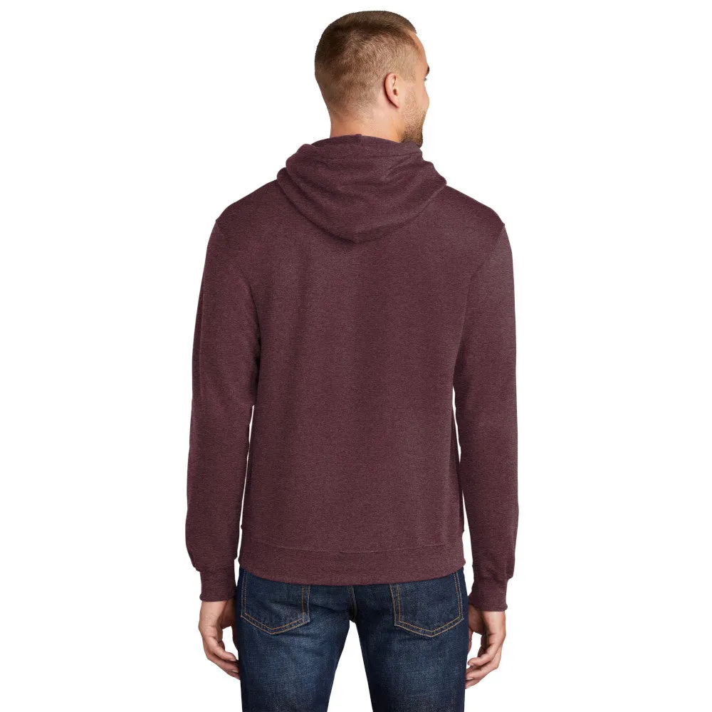 Port & Company® Core Fleece Pullover Hooded Sweatshirt - Heather Athletic Maroon