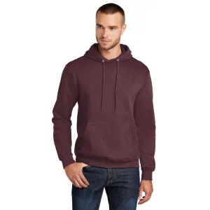 Port & Company® Core Fleece Pullover Hooded Sweatshirt - Heather Athletic Maroon