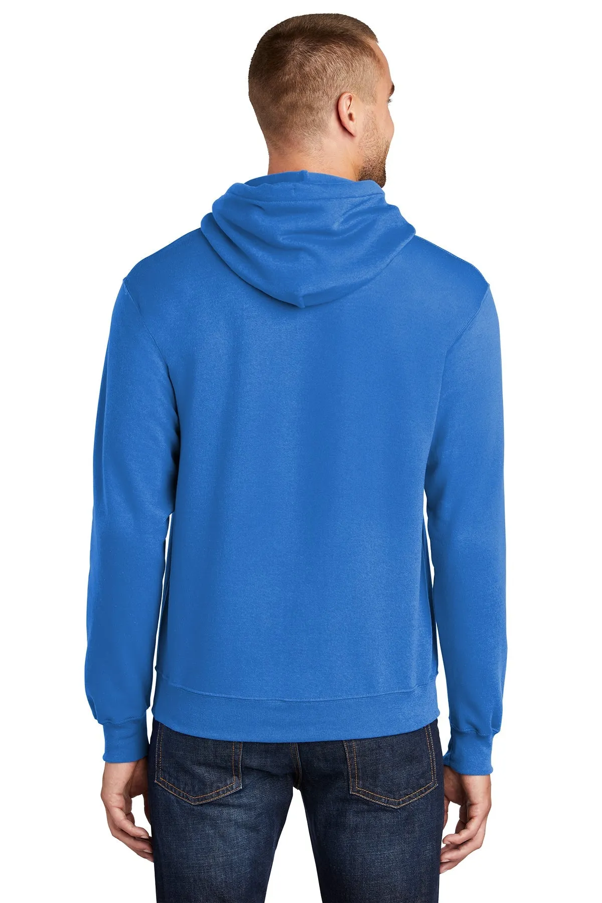 Port & Company Tall Core Fleece Branded Hoodies, Royal