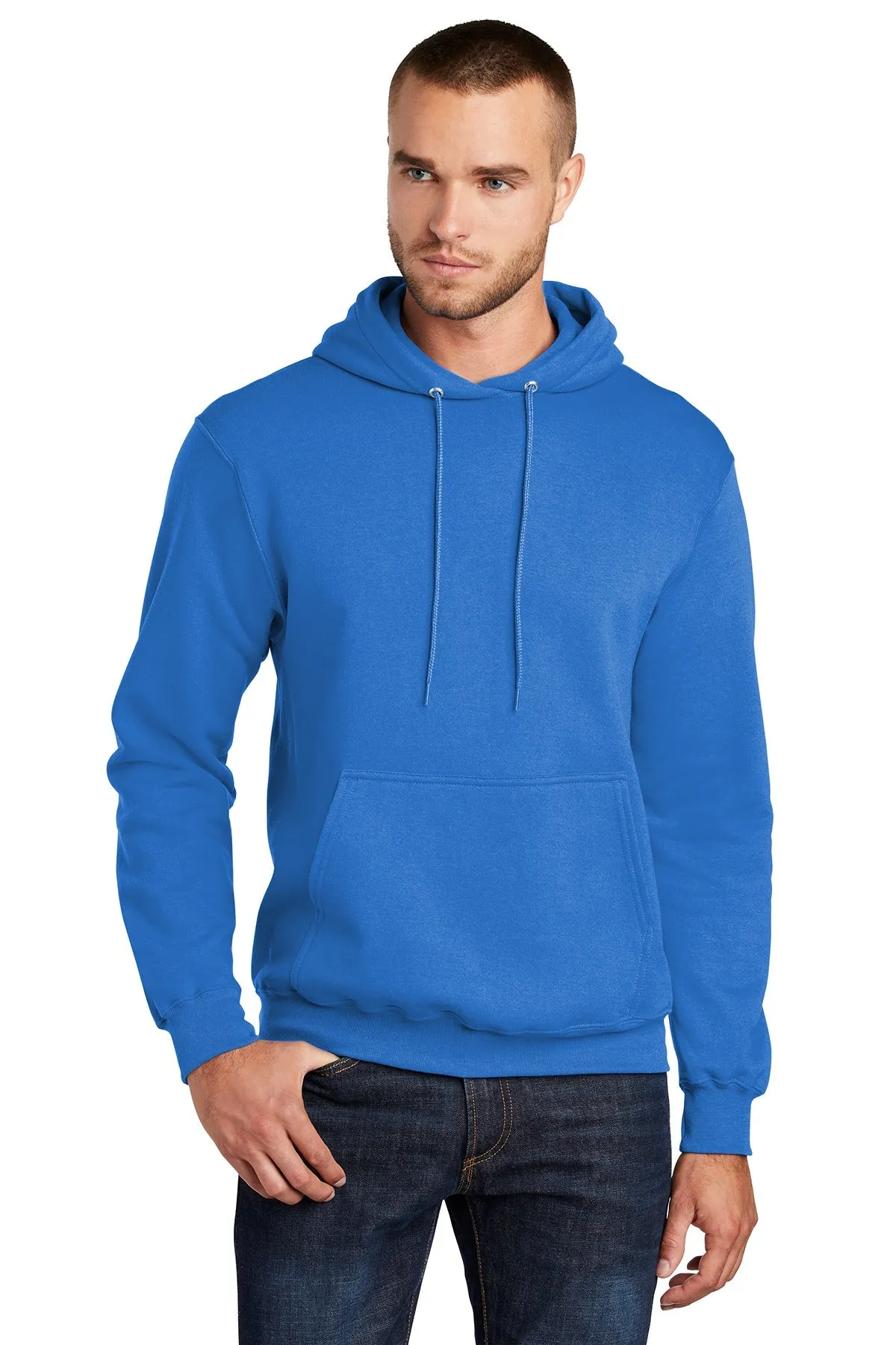 Port & Company Tall Core Fleece Branded Hoodies, Royal