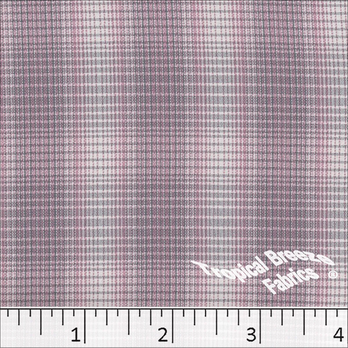 Quick Dry Plaid Polyester Rayon Blend Apparel Fabric 12430