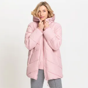 Quilted Coat in Dusty Rose