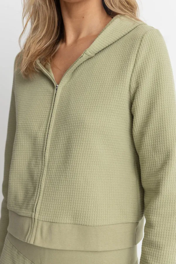 Rhythm Light Layers Zip Up - SAGE