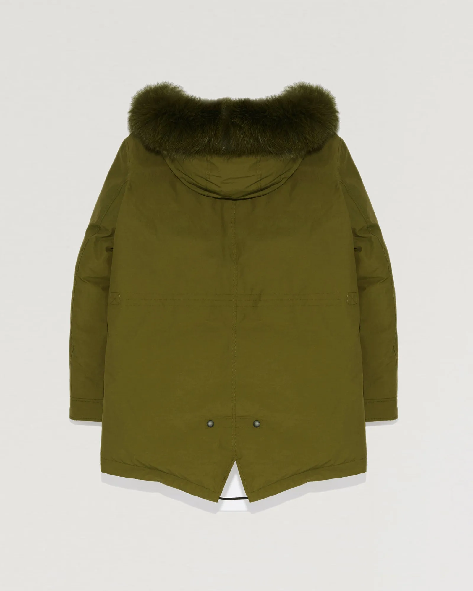 Short Hooded Parka with fox fur