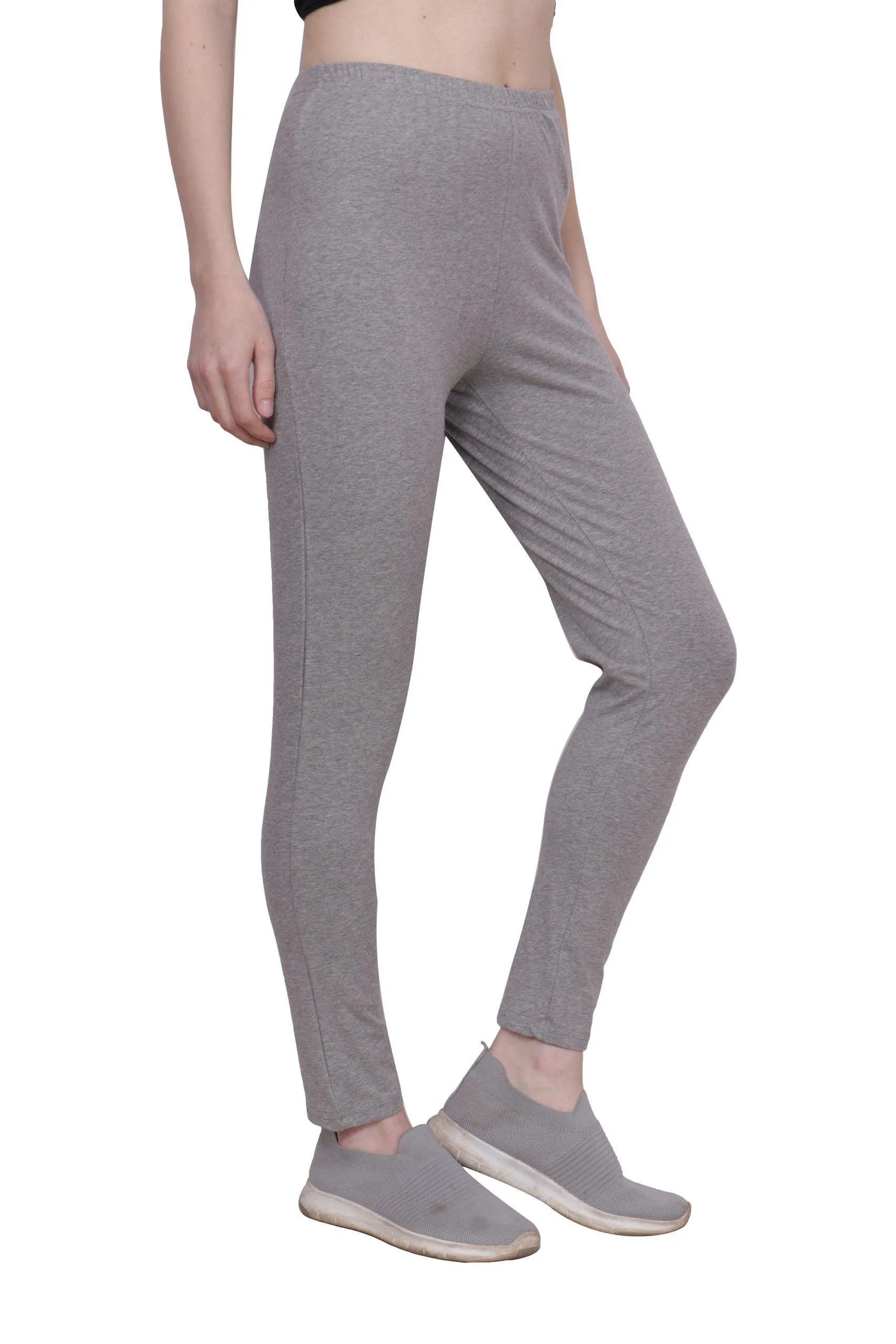 Solid Cotton Knitted Leggings