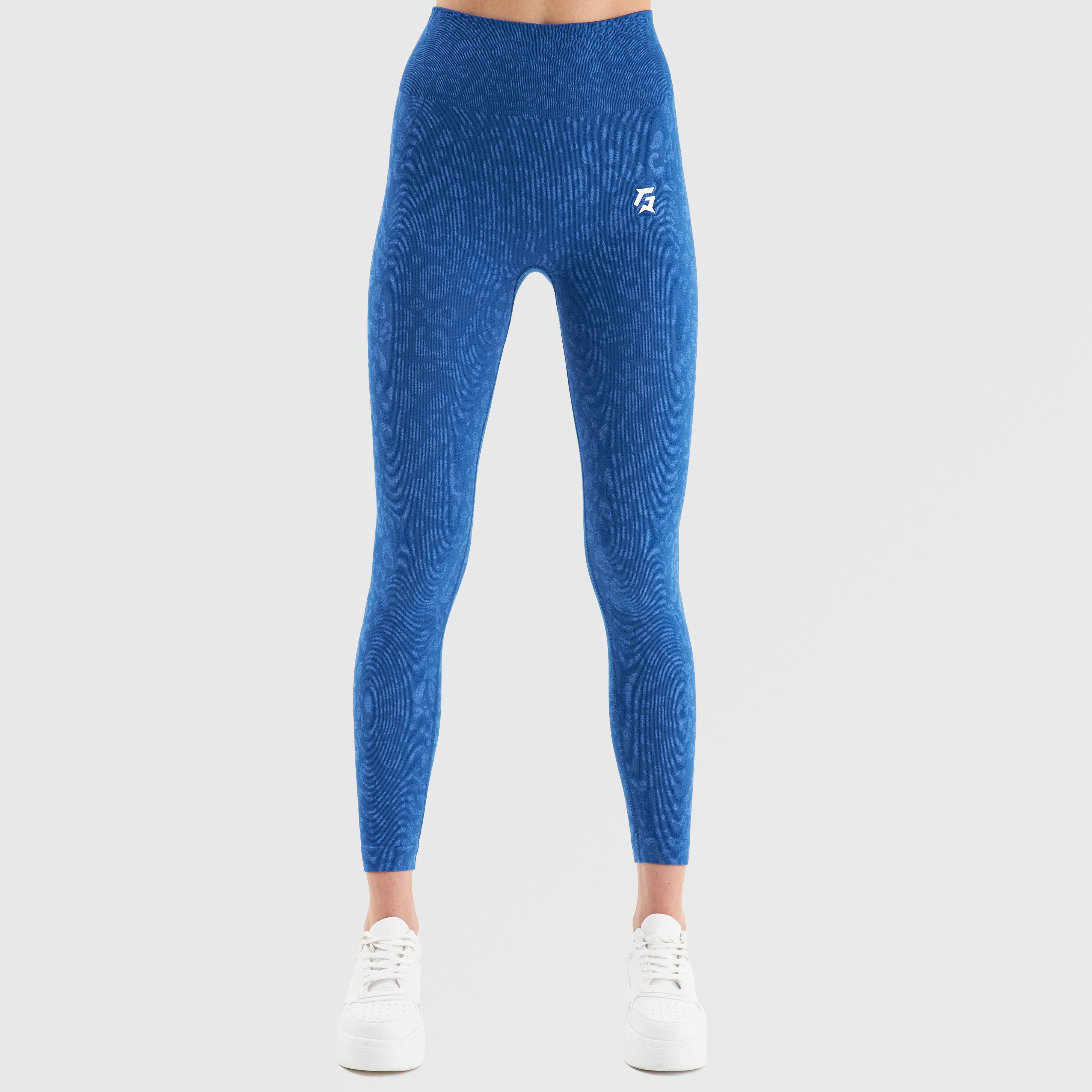 Specked Seamless Leggings (Blue)