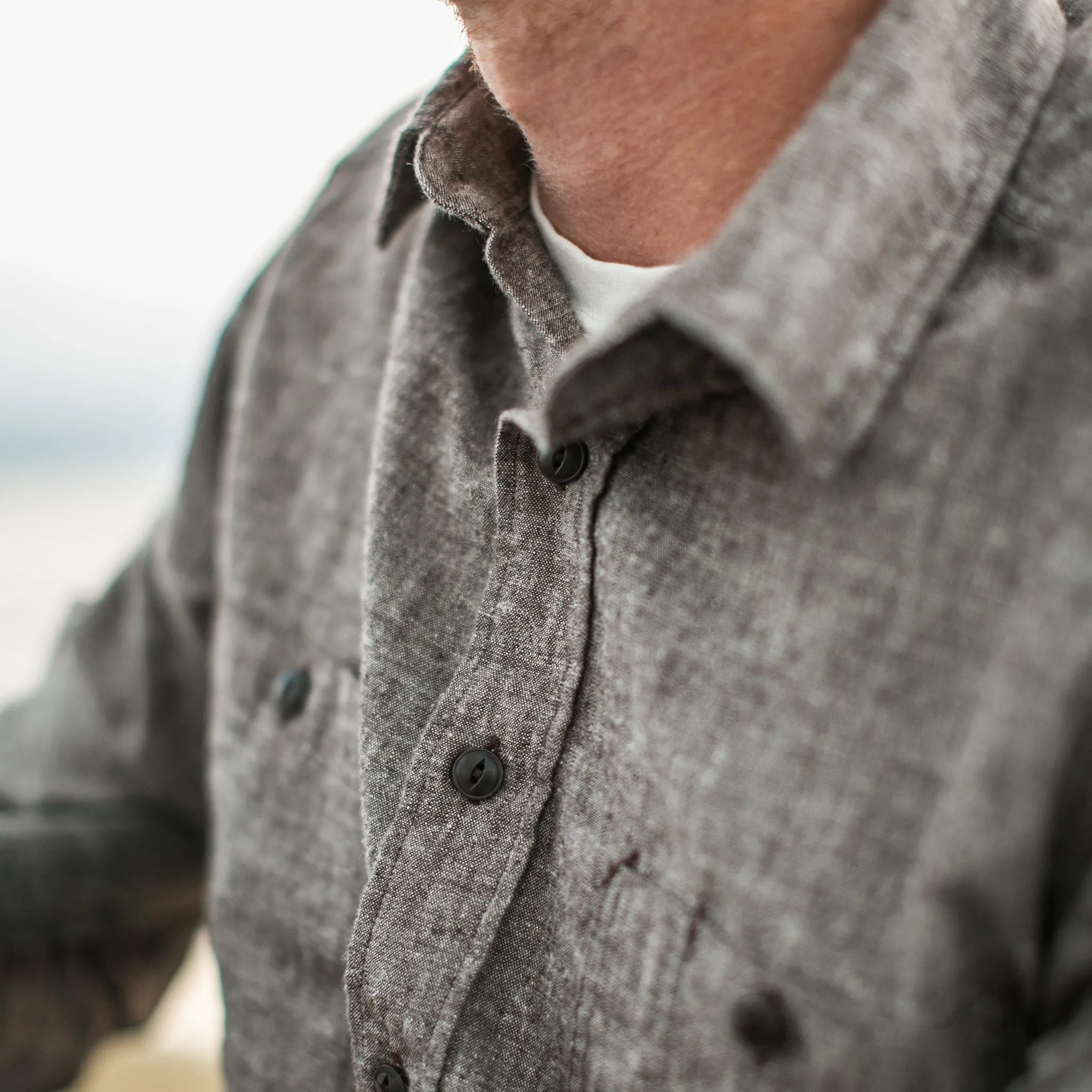 The California in Brown Hemp Chambray