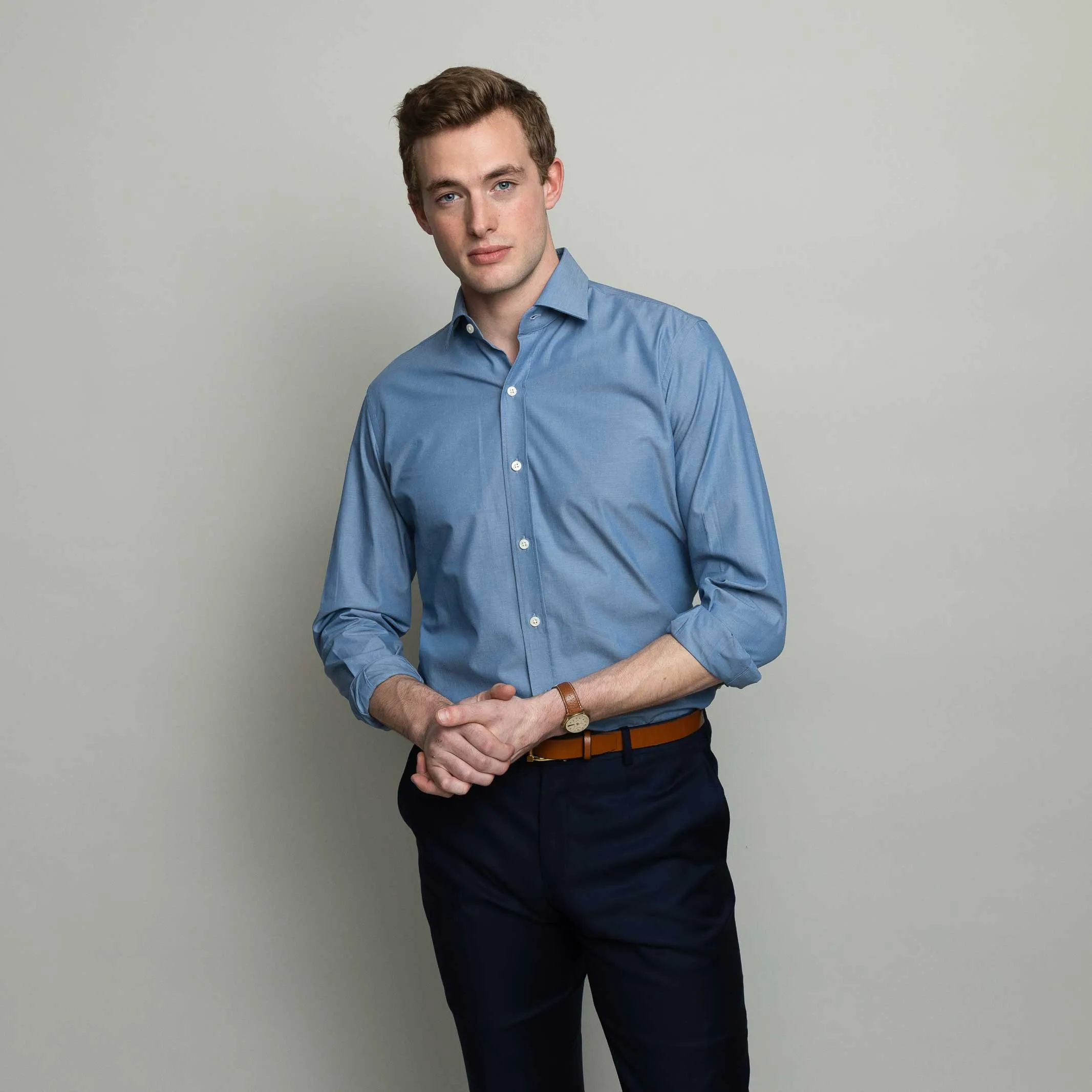 The Dusk Blue Saunders Denim Dress Shirt