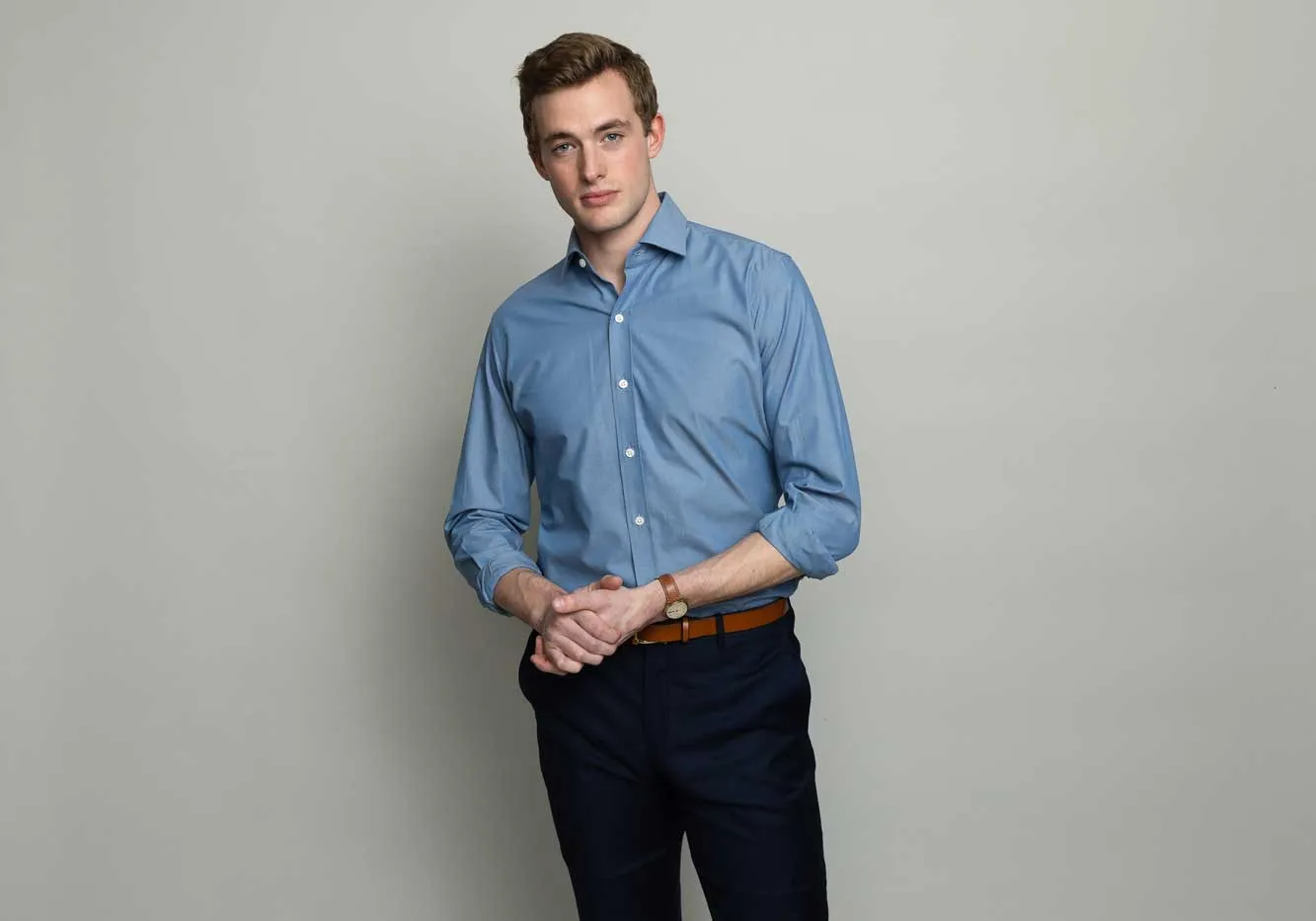 The Dusk Blue Saunders Denim Dress Shirt