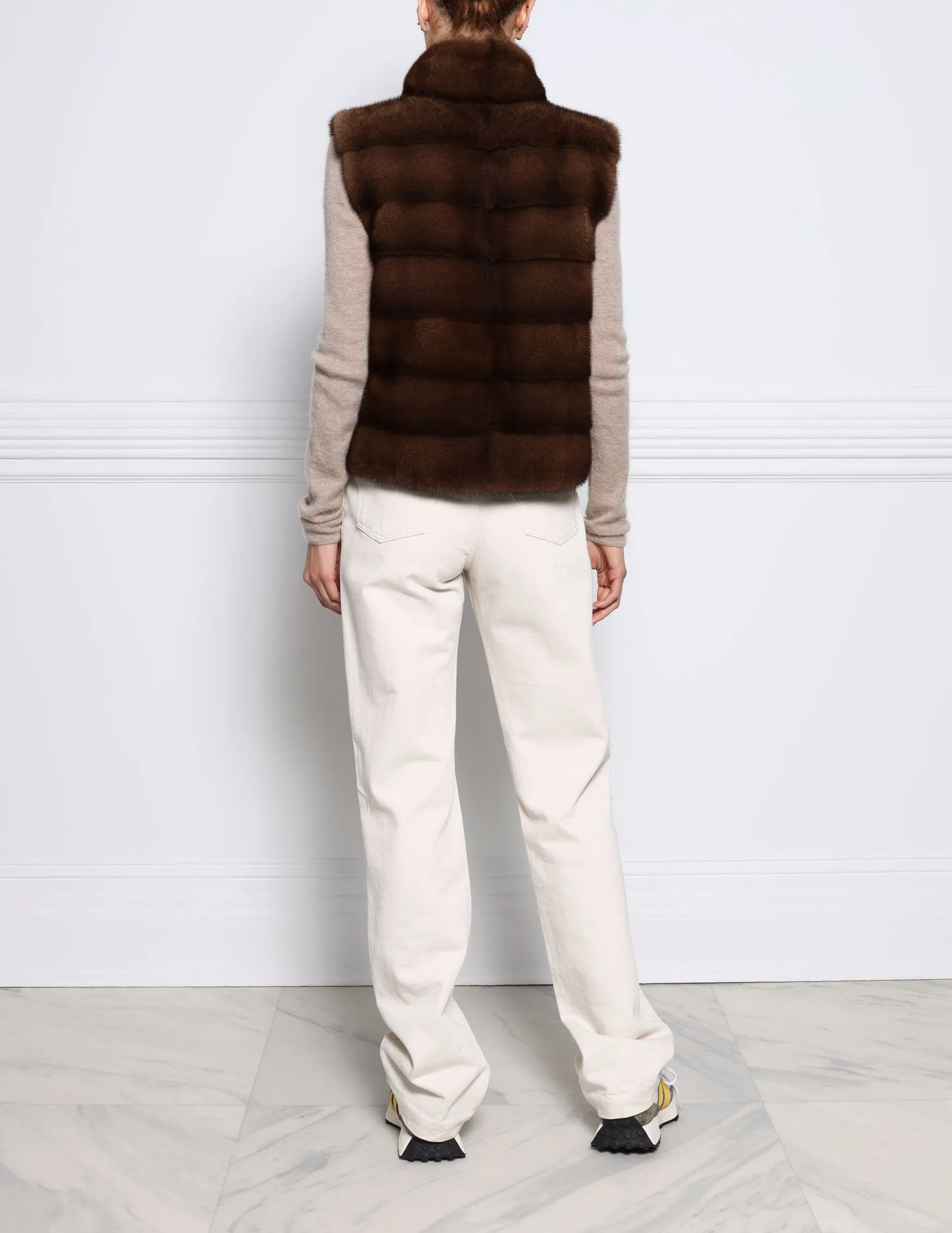 The Nina Storm Mink Fur Vest