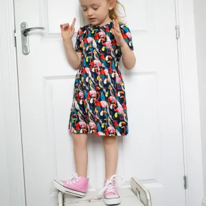 Tropical birds print Dress