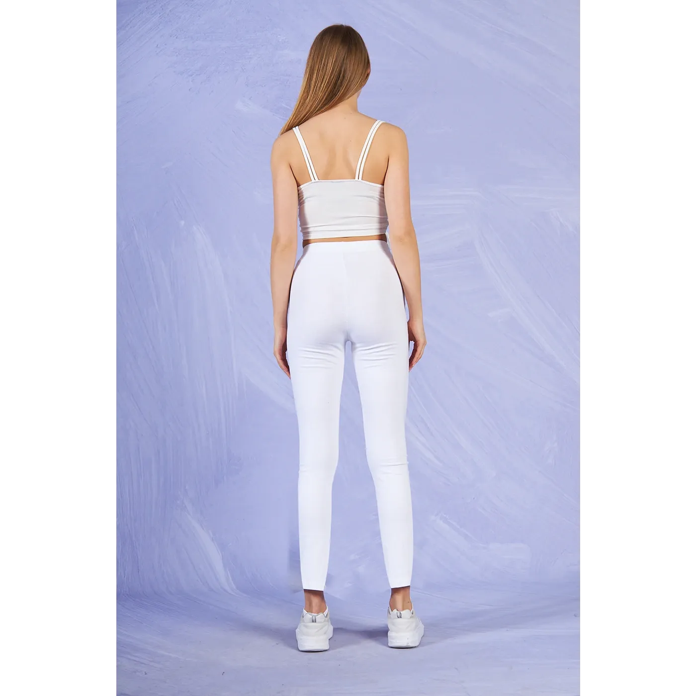 White Cotton Jersey Leggings