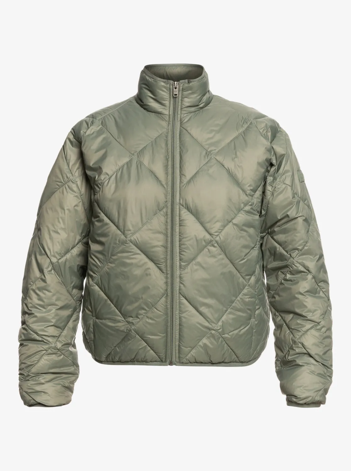 Wind Swept Lightweight Padded Packable Jacket - Agave Green