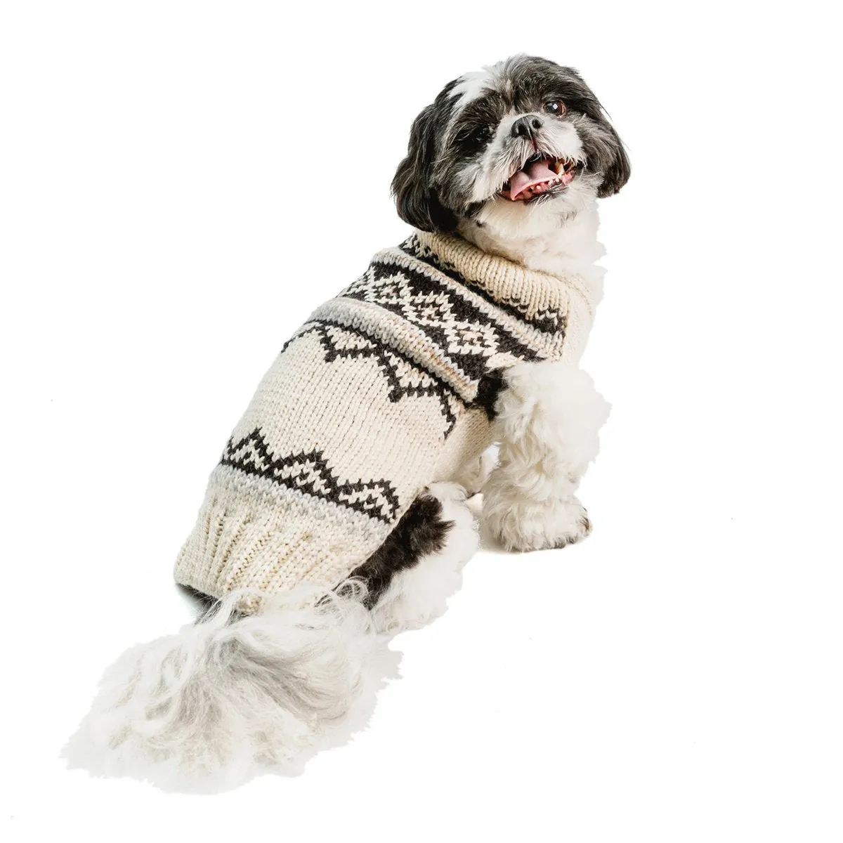 Wyatt Cream Alpaca Shawl Dog Sweater