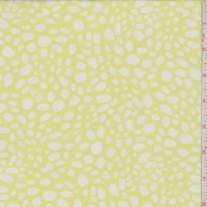 Yellow/White Pebble Georgette Fabric