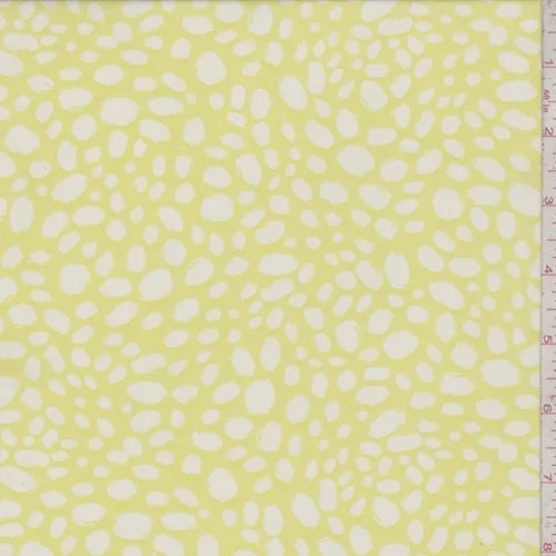 Yellow/White Pebble Georgette Fabric